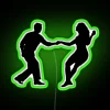 Vibrant swing dance themed RGB neon art wall decoration