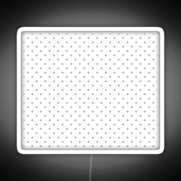 Swiss Cross Plus Sign Small Gray RGB Neon Sign