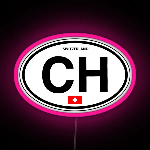 Switzerland Euro Oval CH Led RGB Neon Sign