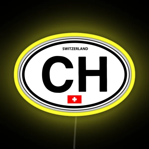 Switzerland Euro Oval CH Led RGB Neon Sign