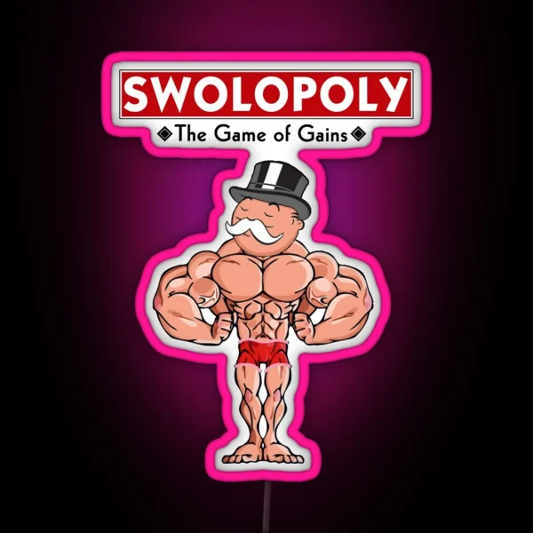 Swolopoly The Game Of Gains RGB Neon Sign