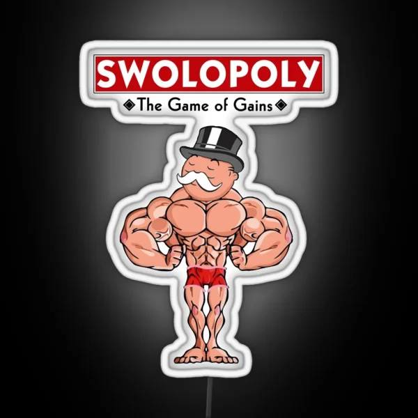 Swolopoly The Game Of Gains RGB Neon Sign
