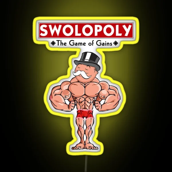 Swolopoly The Game Of Gains RGB Neon Sign
