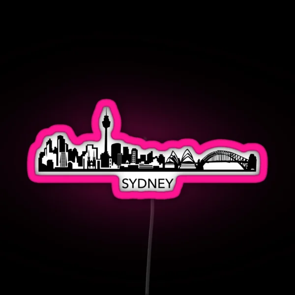 Sydney Skyline Art RGB Neon Sign