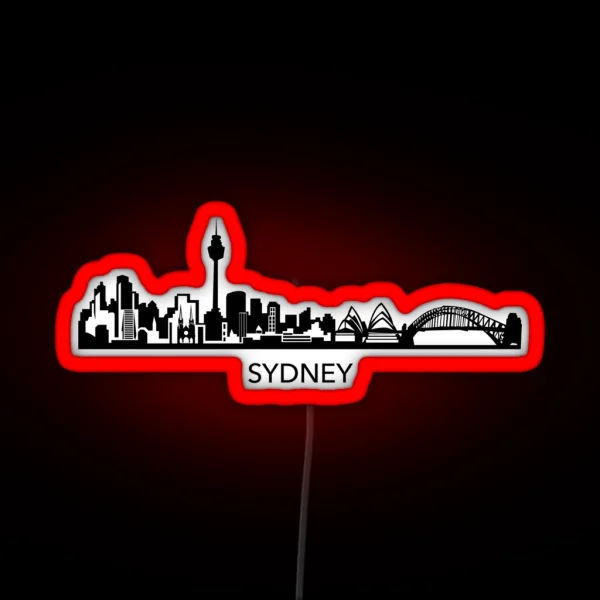 Sydney Skyline Art RGB Neon Sign