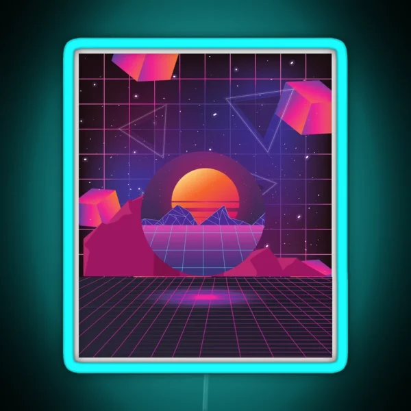 Synthwave Aesthetic RGB Neon Sign