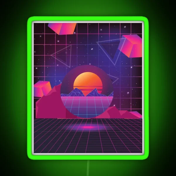 Synthwave Aesthetic RGB Neon Sign