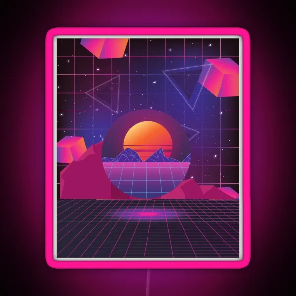Synthwave Aesthetic RGB Neon Sign