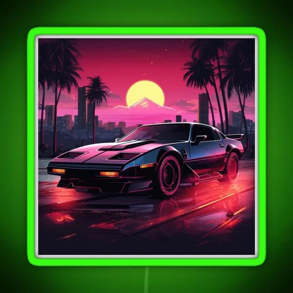 Synthwave Night Rider RGB Neon Sign