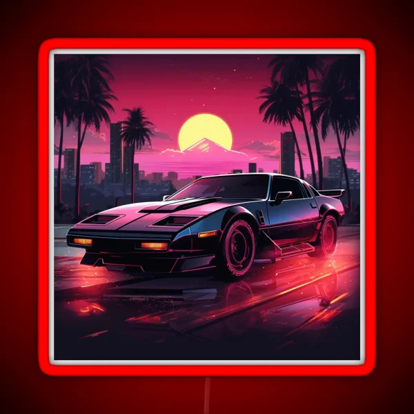 Synthwave Night Rider RGB Neon Sign