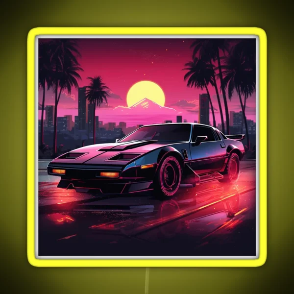 Synthwave Night Rider RGB Neon Sign