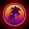 Add retro futuristic vibes with vibrant Synthwave Sunset color glow.