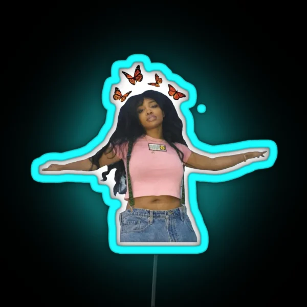 SZA Butterflies Ctrl RGB Neon Sign