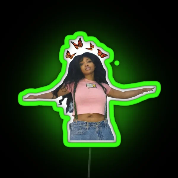 SZA Butterflies Ctrl RGB Neon Sign