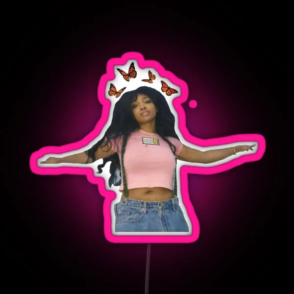 SZA Butterflies Ctrl RGB Neon Sign