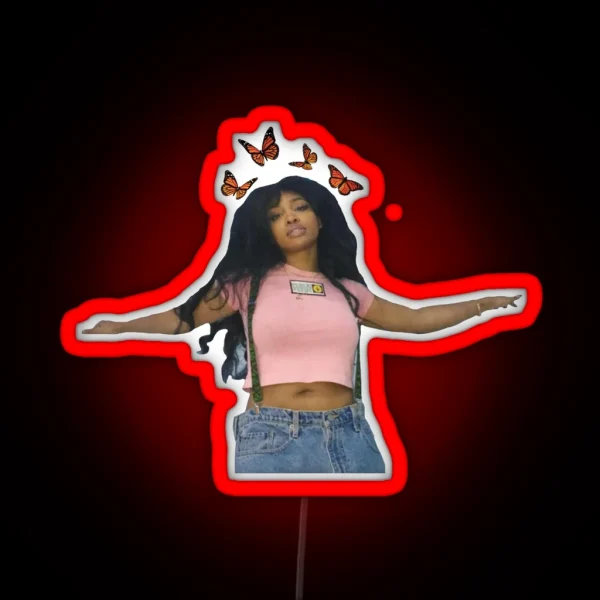 SZA Butterflies Ctrl RGB Neon Sign