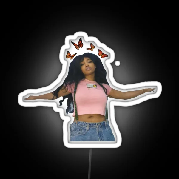 SZA Butterflies Ctrl RGB Neon Sign