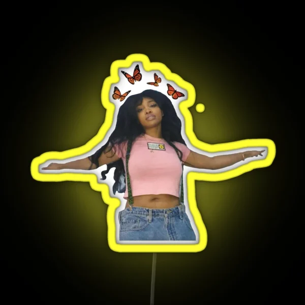 SZA Butterflies Ctrl RGB Neon Sign
