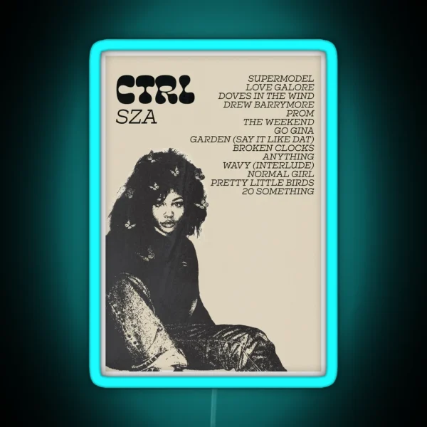SZA CTRL Poster RGB Neon Sign