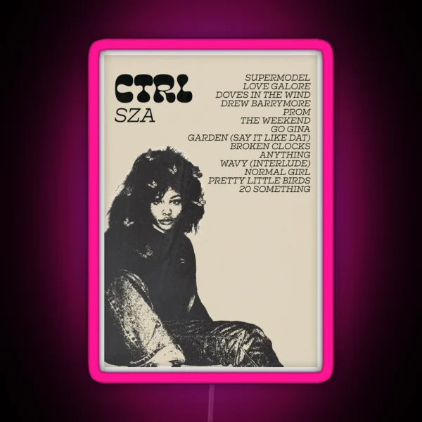 SZA CTRL Poster RGB Neon Sign