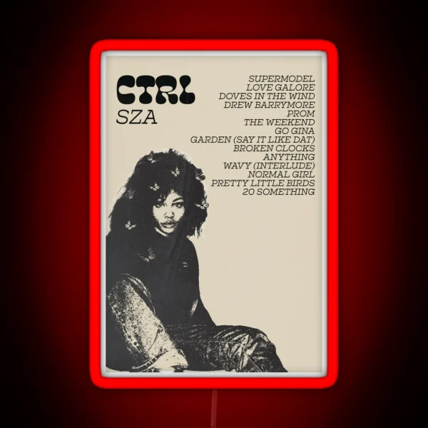 SZA CTRL Poster RGB Neon Sign