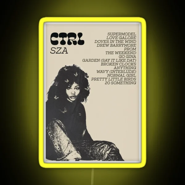 SZA CTRL Poster RGB Neon Sign