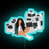 Neon SZA CTRL Sign with Vibrant RGB Colorful Lighting Effects