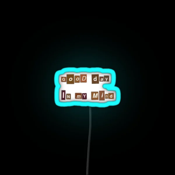 SZA Good Days Lyrics RGB Neon Sign