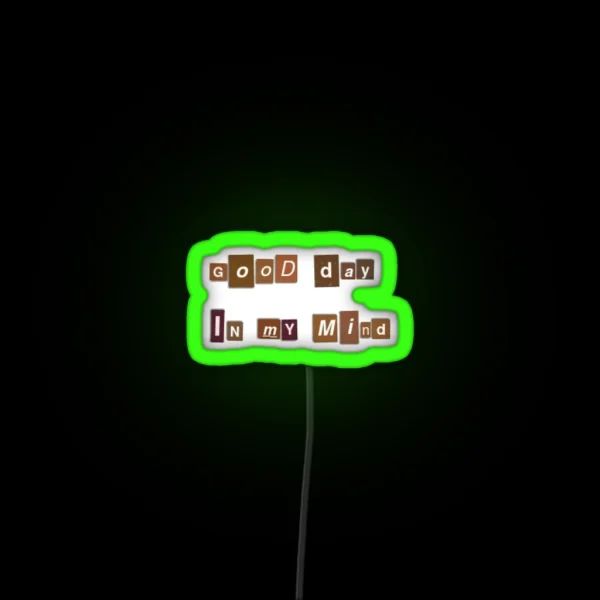 SZA Good Days Lyrics RGB Neon Sign