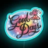Neon music video inspired RGB light box decorative art piece