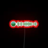 Vibrant RGB neon sign displaying SZA's chart-topping single 'Good Days'