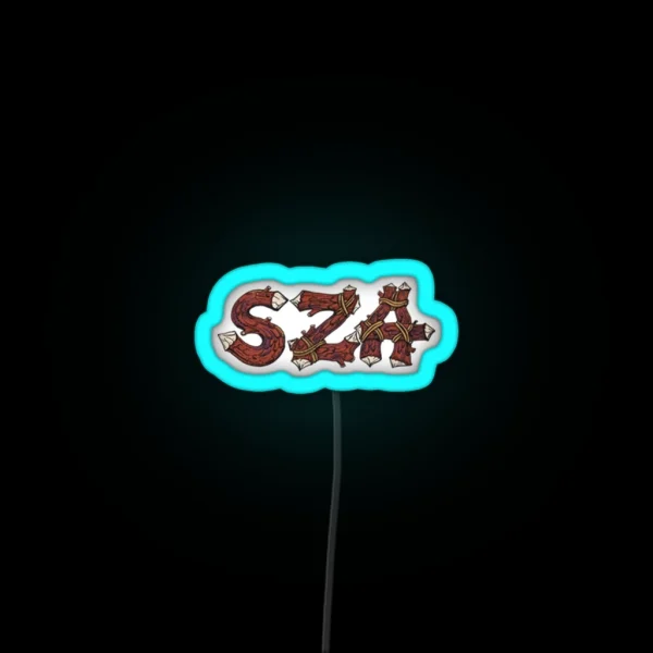 SZA Logo Wooden Led RGB Neon Sign