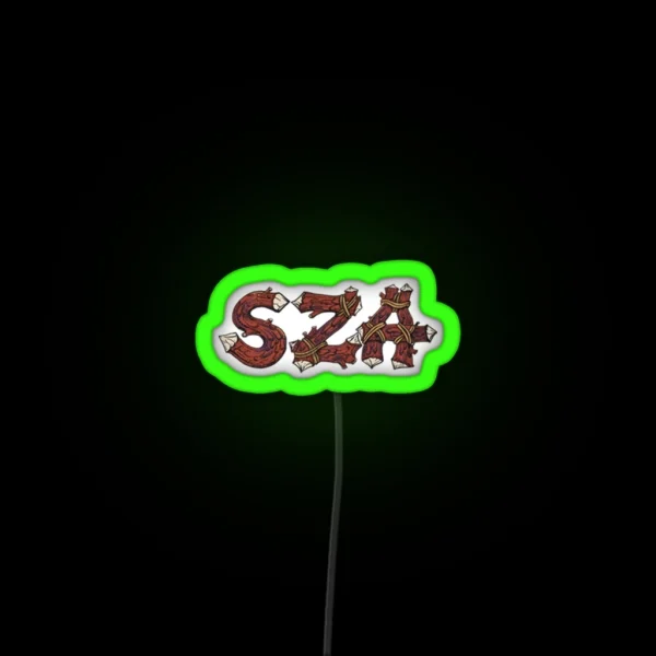 SZA Logo Wooden Led RGB Neon Sign