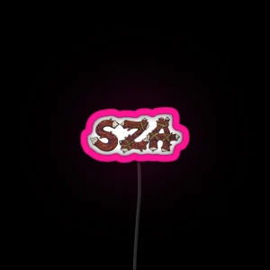 SZA Logo Wooden Led RGB Neon Sign