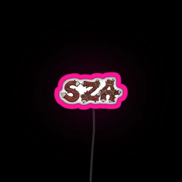 SZA Logo Wooden Led RGB Neon Sign