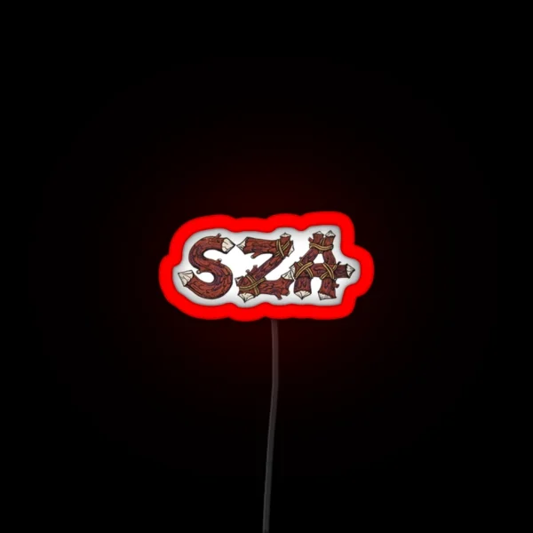 SZA Logo Wooden Led RGB Neon Sign