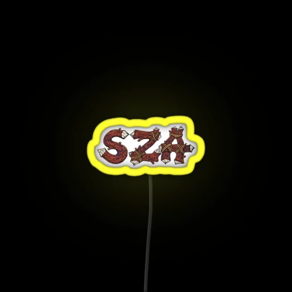 SZA Logo Wooden Led RGB Neon Sign