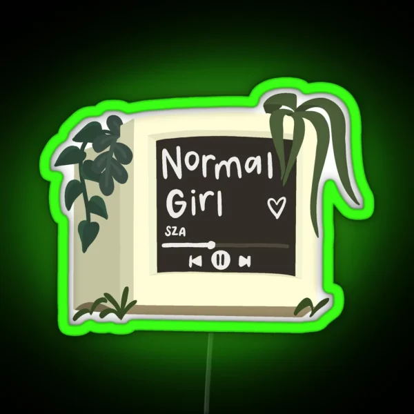 SZA Normal Girl Album RGB Neon Sign