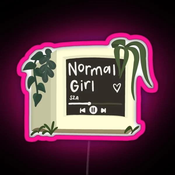 SZA Normal Girl Album RGB Neon Sign