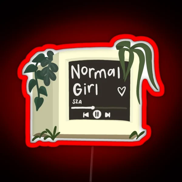 SZA Normal Girl Album RGB Neon Sign