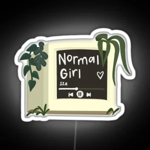 SZA Normal Girl Album RGB Neon Sign