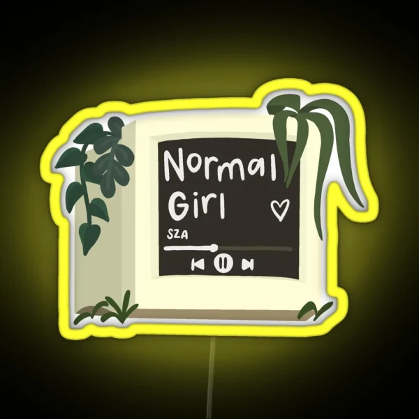 SZA Normal Girl Album RGB Neon Sign
