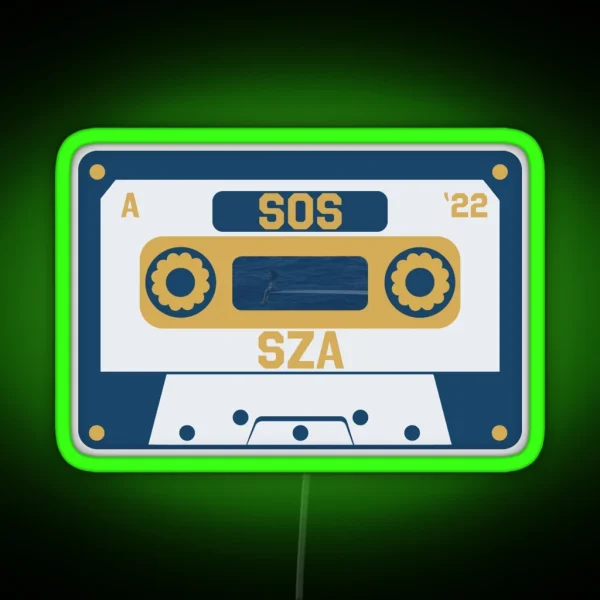 SZA SOS Album Cassette Tape RGB Neon Sign