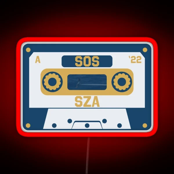 SZA SOS Album Cassette Tape RGB Neon Sign