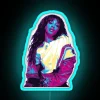 Retro Neon Sign Inspired by SZA's Soulful Music Vibe Illuminates