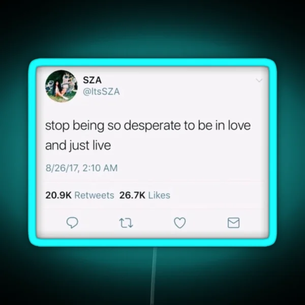 Sza Tweet RGB Neon Sign
