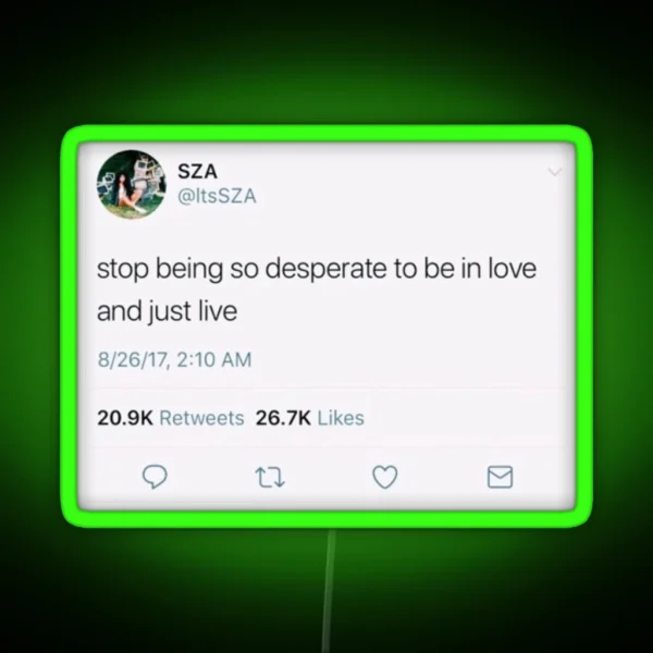 Sza Tweet RGB Neon Sign