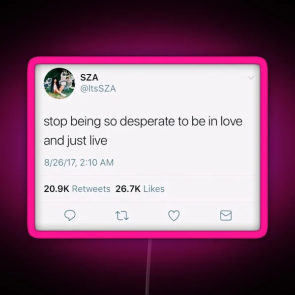 Sza Tweet RGB Neon Sign