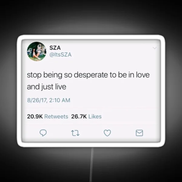 Sza Tweet RGB Neon Sign
