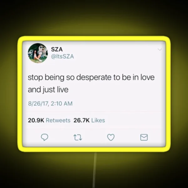 Sza Tweet RGB Neon Sign